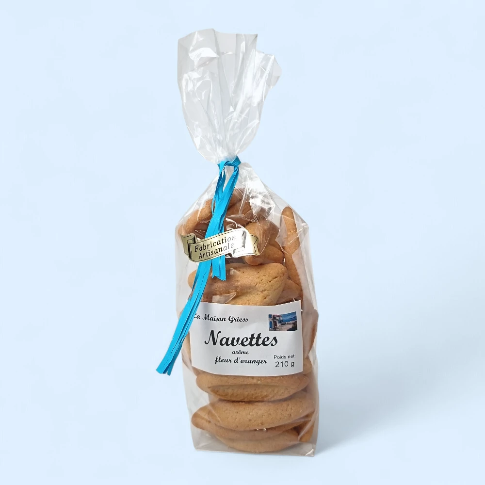Navettes de Provence traditionnelles parfumées à la fleur d’oranger, biscuit artisanal provençal