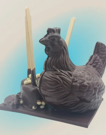 Montage Poule chocolat noir 150 g