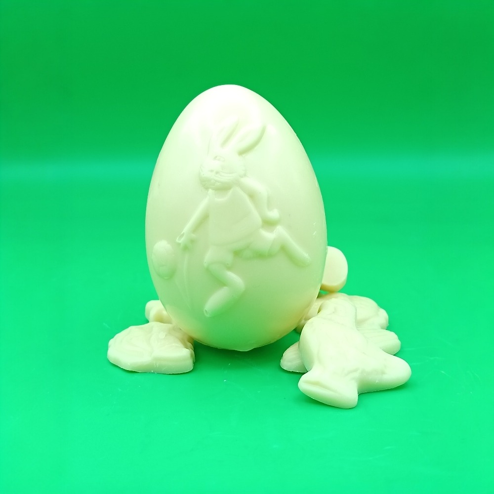 Œuf de Pâques Chocolat Blanc 30 % 8 cm – Image 2