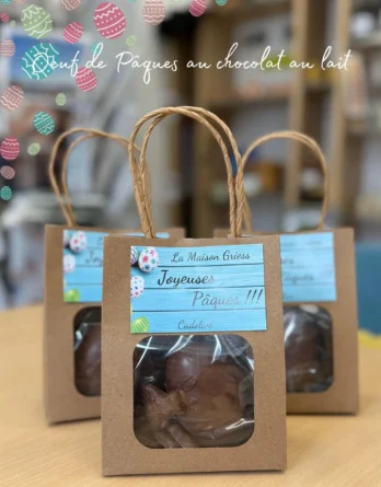 Œuf de Pâques Chocolat au lait 35% 8 cm
