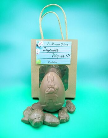 Œuf de Pâques Chocolat au lait 35% 8 cm