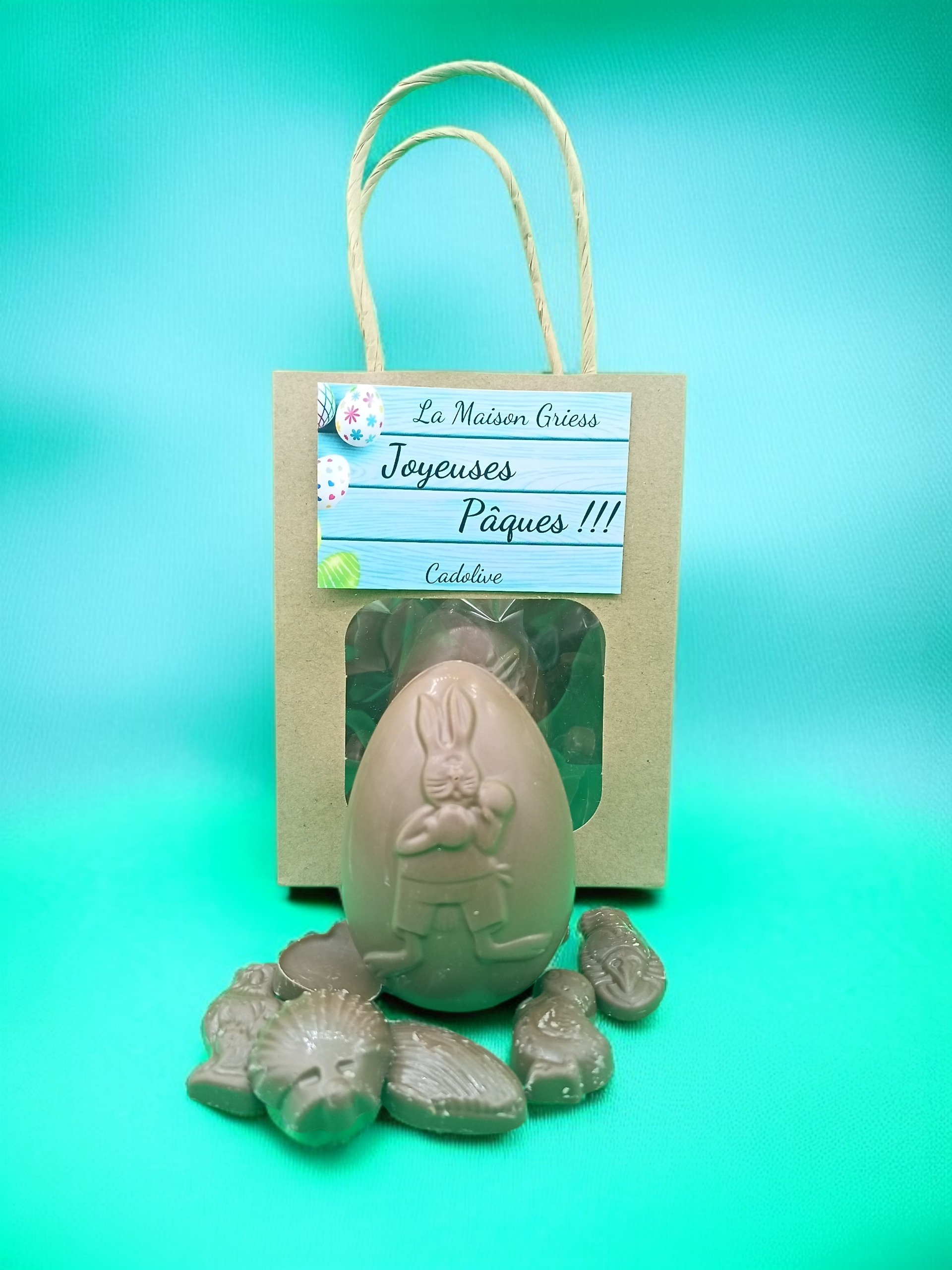 Œuf de Pâques Chocolat au lait 35% 8 cm