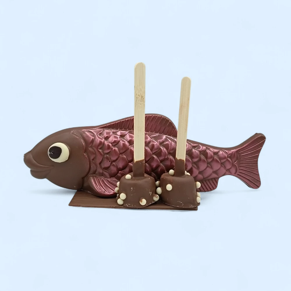 Grand poisson chocolat au lait 200 g – Image 3
