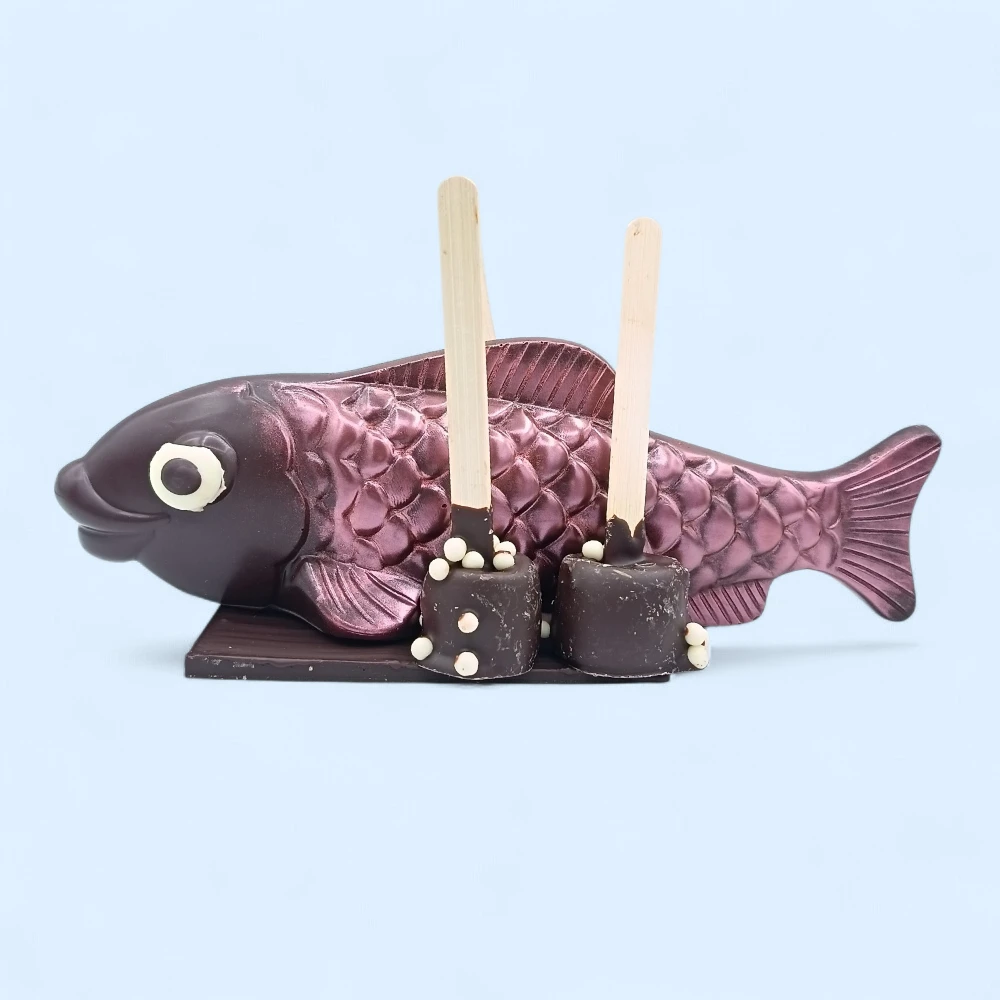 Grand poisson au Chocolat Noir 200 g – Image 2