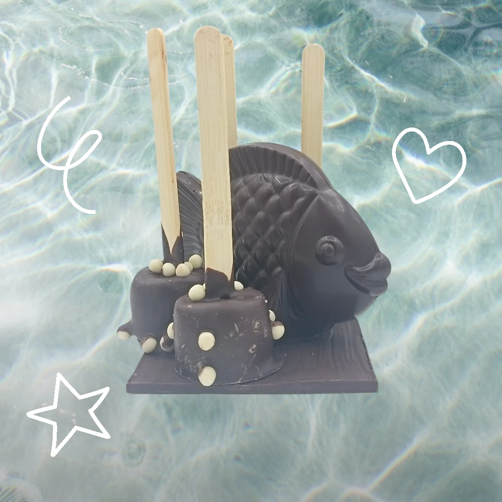 Montage poisson chocolat noir 150 g – Image 2