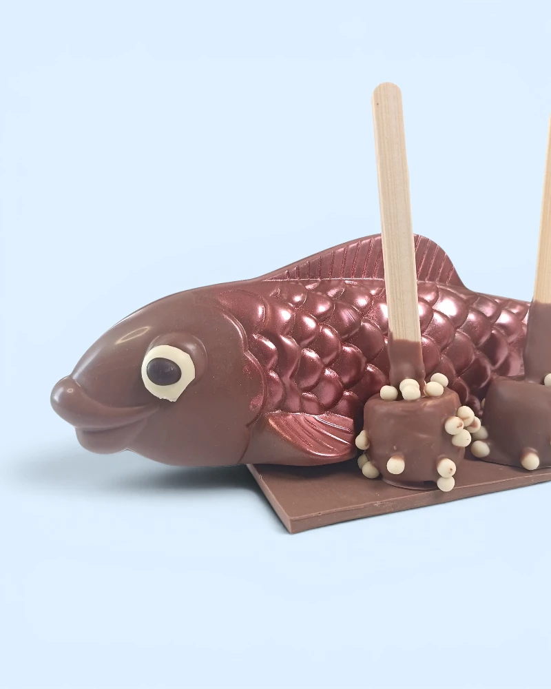 Grand poisson chocolat au lait 200 g – Image 2