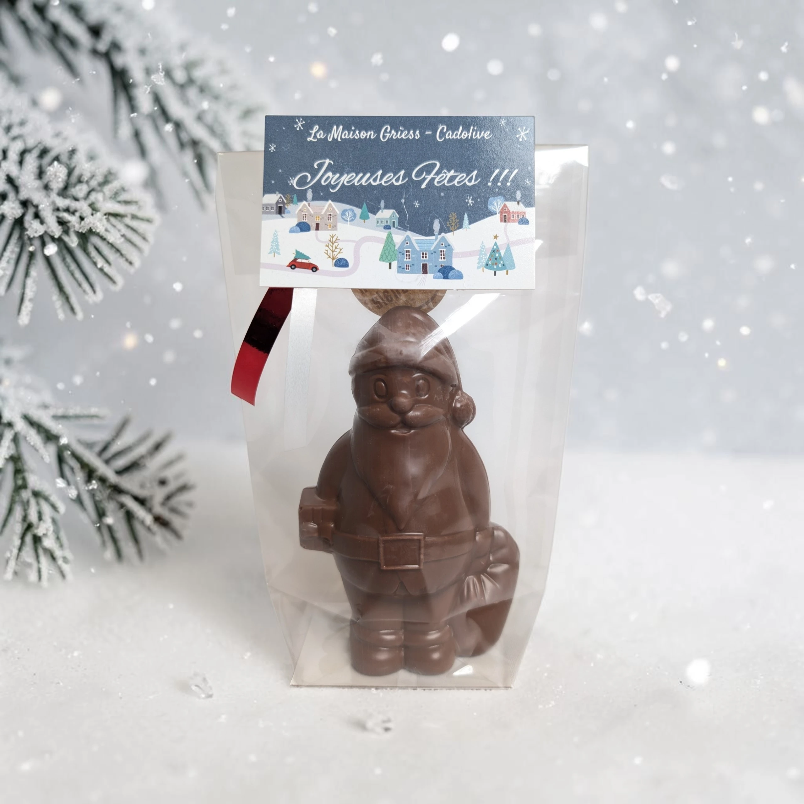 Père Noël chocolat au lait 35% 12 cm – Image 2