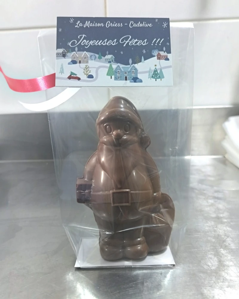 Père Noël chocolat au lait 35% 12 cm