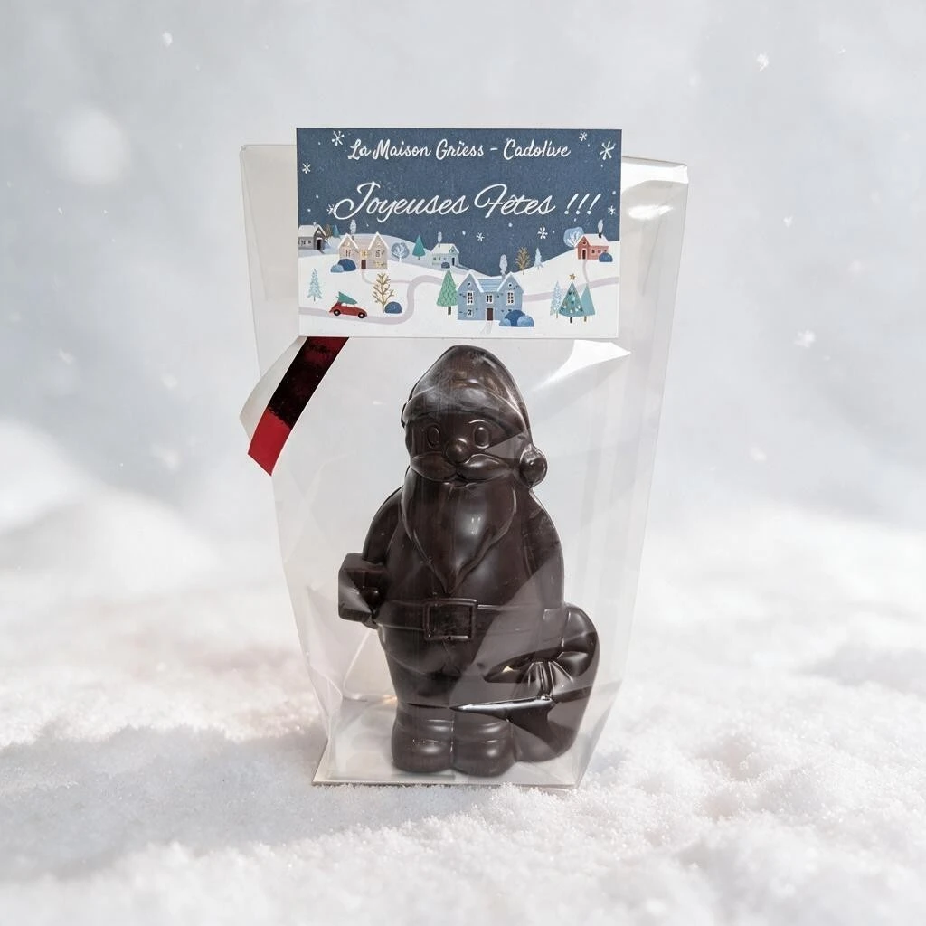Père Noël Chocolat Noir 65 % 12 cm – Image 2